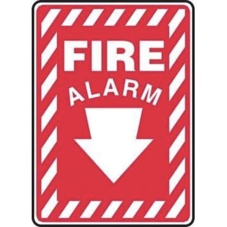 Accuform SAFETY SIGN FIRE ALARM DOWN ARROW MFXG501XP MFXG501XP